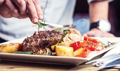 chef preparing food on Kiawah Island