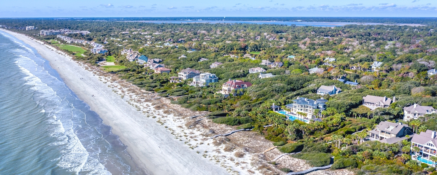 Aerial view of the best time to visit Kiawah Island